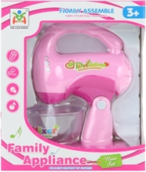 Kinder plastic handmixer op batterijen met licht en geluid