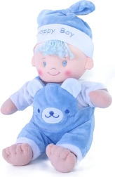 Lappenpop – blauwe baby 25 cm
