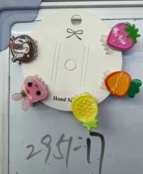 Haarspeldjes met fruitmotieven, set van 5 stuks