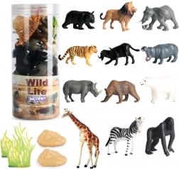 Woopie set of wild animal figures 16 pcs