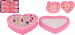 Adjustable Children's Rings with Pearl 12pcs in Box