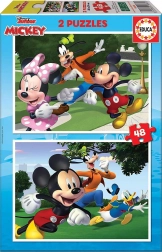 Puzzle Mickey and Friends 2x48 Pieces
