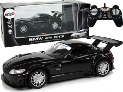 Voiture RC BMW Z4 GT3 1:18 noire avec éclairage 2,4 GHz