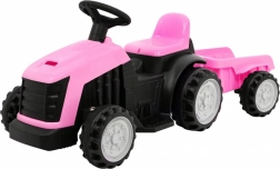 Kindertraptractor met aanhanger – Roze