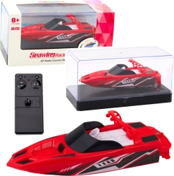 Bateau à moteur de course RC à double moteur 2,4 GHz rouge