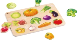 Houten Montessori-puzzel groenten CLASSIC WORLD