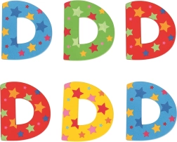 Bigjigs Toys houten letter D met sterretjes