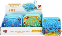 Magnetic logic maze game