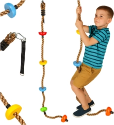 Corde à grimper avec disques pour enfants 200 cm