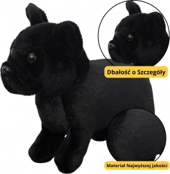 chien en peluche noir 19 cm