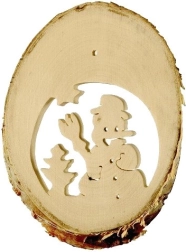 Kinder Winter Holz Hängedekoration 10 Stück