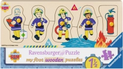 Houten inlegpuzzel Brandweerman Sam en vrienden Ravensburger