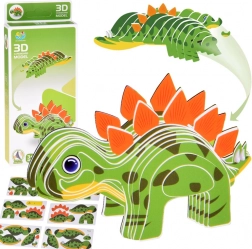 Puzzel 3D kartonnen model – dinosaurus stegosaurus DIY