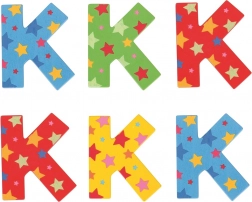 Bigjigs Toys houten letter K met sterretjes