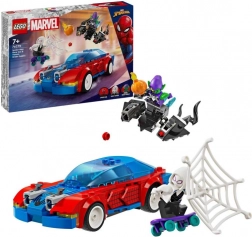 Superhelden Spider-Man en de Groene Goblin raceauto