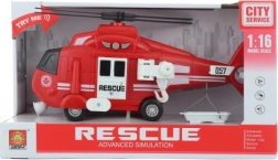 Brandweerhelikopter op batterijen met licht en geluid