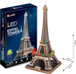 CUBICFUN puzzle 3D lumineux tour Eiffel avec éclairage LED, 84 pièces