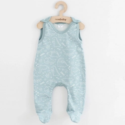 Baby footed overalls New Baby Classic II dino mint, size 68 (4–6 months)