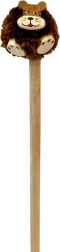 Houten potlood met leeuwtje met harige manen