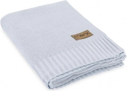 Gebreide babydeken MoMi HUG grijs