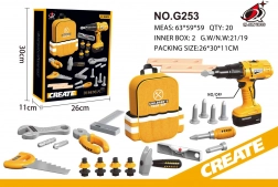 Yellow little builder set with backpack