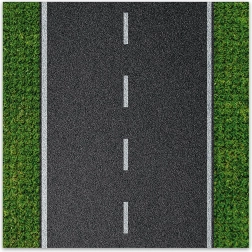 Ontwerp-bouwplaat Rechte weg 25,5 x 25,5 cm