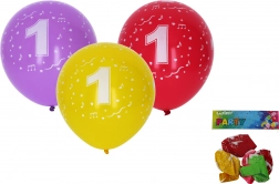 Inflatable balloons 30 cm with number 1 – set of 5 pcs
