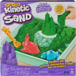 Kinetic Sand – green tabletop sand set with tray
