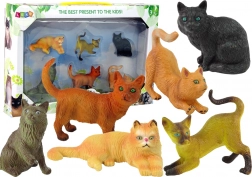 set of 6 figurines – cats of various breeds