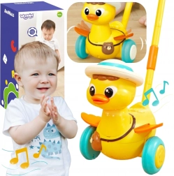 Woopie drukloopwagen op stok – eendje met licht en geluid