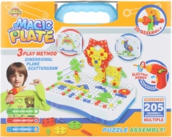 Schroefbouwset met boor en koffer, 205 onderdelen