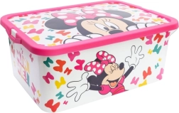 Kunststof opbergbox 13 l MINNIE met deksel