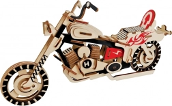 Houten 3D puzzel Motorfiets - Gekleurd