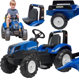 Pedal tractor NEW HOLLAND with trailer for children from 3 years