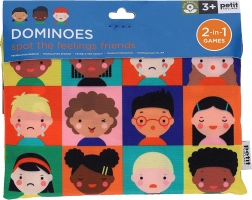 Petit Collage domino 2-in-1 emoties en cijfers