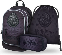 Školní set BAAGL Core HARRY POTTER Zweinstein zwart – rugzak, etui en gymsack