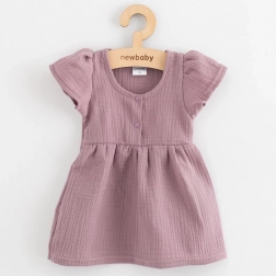Baby muslin dress New Baby lavender 56 (0–3 m)