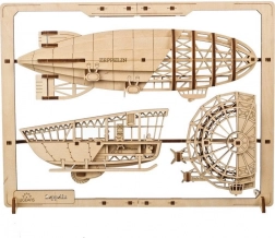 Ugears 3D‑Puzzle Zeppelin 2,5D – mechanisches Holzmodell, 49 Teile
