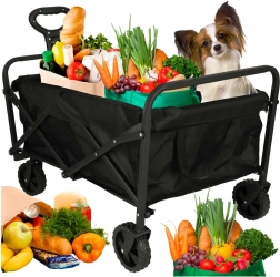 Chariot de transport pliant pour achats avec roues pivotantes et poignée télescopique