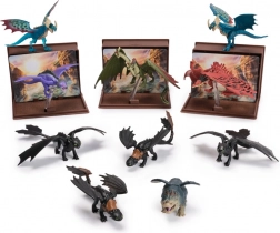 dragon figurines with cards in the How to Train Your Dragon book-box