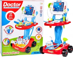 Mobiele doktersset op batterijen – blauw