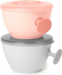 Set schalen Easy-Grab grijs/Zachte Koraal