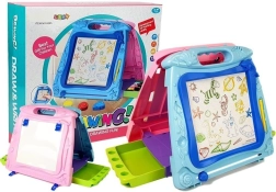 Dubbelzijdig kinderbord om te tekenen met magneet en stiften