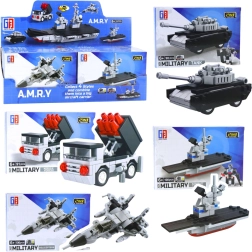 Jeu de construction 2-en-1 véhicules militaires et robot