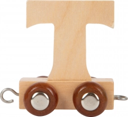SMALL FOOT houten wagon voor treinbaan – letter T