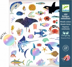 Djeco metallic stickers – oceaan, 160 stuks