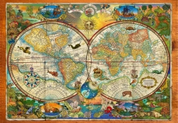 Puzzle carte des animaux du monde 1000 pièces