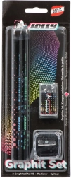 Set potloden, gum en puntenslijper 3-in-1 Jolly Next Gen