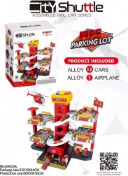 meerlaagse brandweerparkeergarage met lift en accessoires