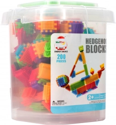 Spiky Waffle Building Set in a Bucket, 200 Pieces